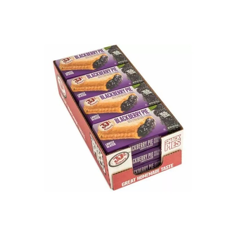 JJ's Bakery Lightly Glazed Snack Pies Kosher Parve 4oz (Blackberry)