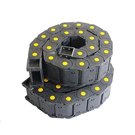 2Pcs R55 Plastic Drag Chain Internal Diameter 25mm x 57mm 1M(39.4 inch) Length Cable Wire Carrier Outside Open Enclosed Type for CNC Machine