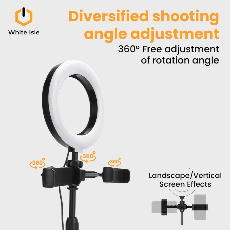 6 Inch Ring Light & Holder with Stand, 16 cm