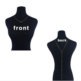 Artmiss Wedding Bridal Backdrop Necklace Crystal Back Necklace Gold Jewelry for Women