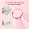 MEFA 100 Pcs Clear Nail Swatch Sticks with Ring and