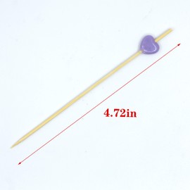 YAVO-EU 200 Cocktail Stick Fruit Sticks Bamboo Wooden Toothpicks, for Party Tapas Nibbles Sandwich Canapes Appetiser Fruit Skewer BBQ (Colored pearl)