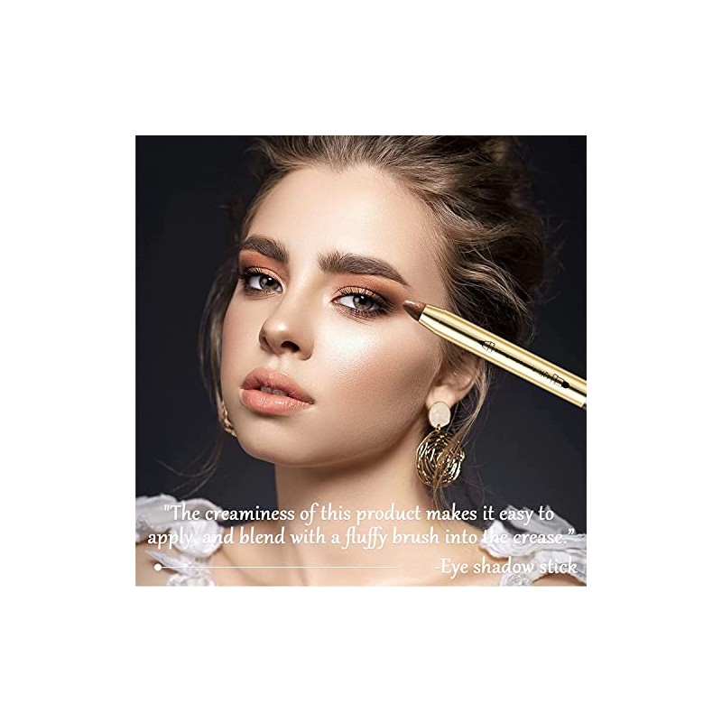 Bluemega Barra Sombra Ojos Brillante Purpurina, Lápiz Crema, E
