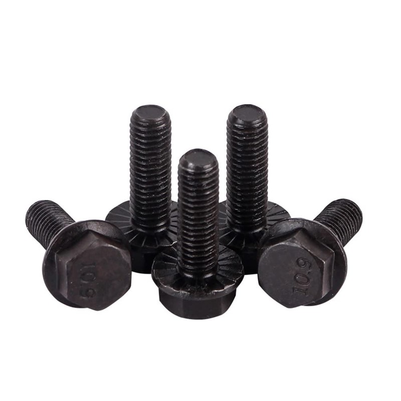 CONPHERON Flange Screws Serrated Flange Hex Bolts M8x25mm Full Thread