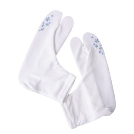 Amemari Women's Tabi Socks, Stretch, Elastic Mouth, Embroidered, Rhinestones, Single Cloth Tabi Socks, No Haze, 8.9 - 9.6 inches (22.5 - 24.5 cm), One Size Fits Most, Tabi Socks, White, Cute,