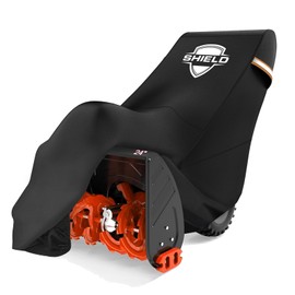 Snow Blower Cover, 3D-Clipping Fits Most Electric Two Stage Snowblowers, 600D Heavy Duty Waterproof Snow Thrower Cover, Windproof UV Sun Proof with Air Vents, 24-26inch Snow Blower Outdoor Protector