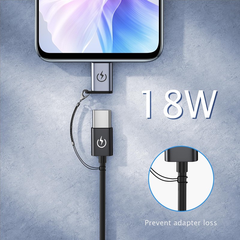 USB C to Micro USB Adapter (4-Pack), USB C Female