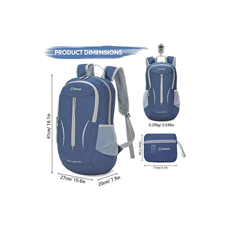 ZOMAKE Ultra Lightweight Packable Backpack - Perfect for Travel