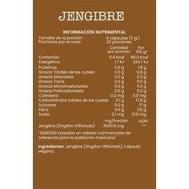 Suplemento de Jengibre - (120 cápsulas) - Joycare Juliana