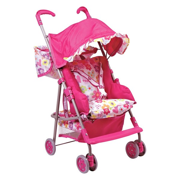 Adora Doll Accessories 3-in-1 Stroller, Car Seat, Back Pack Carrier, Perfect for Kids 3 Years & up, Pink (217602)