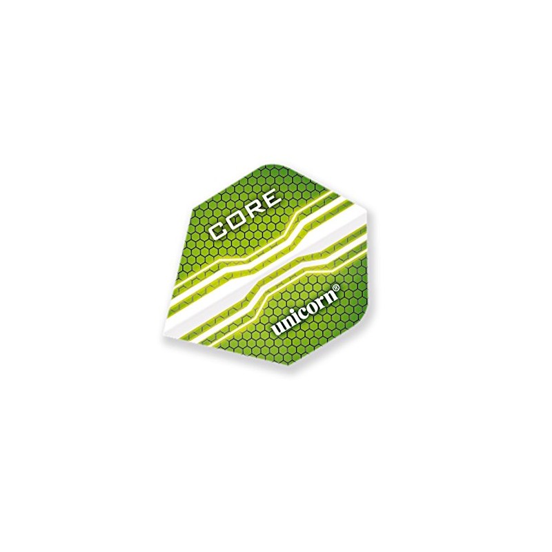 Unicorn Core Dart Flights | Hexagons Green Design | Standard