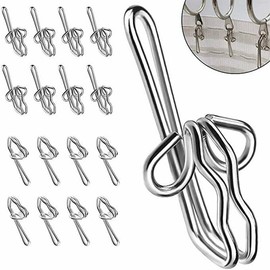 120X Curtain Gathering Hook 28mm Pencil Pleat Small Gather Metal Gather Hooks