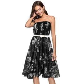 Afibi Women Full/Ankle Length Blending Maxi Chiffon Long Skirt Beach Skirt (Medium, Design A)