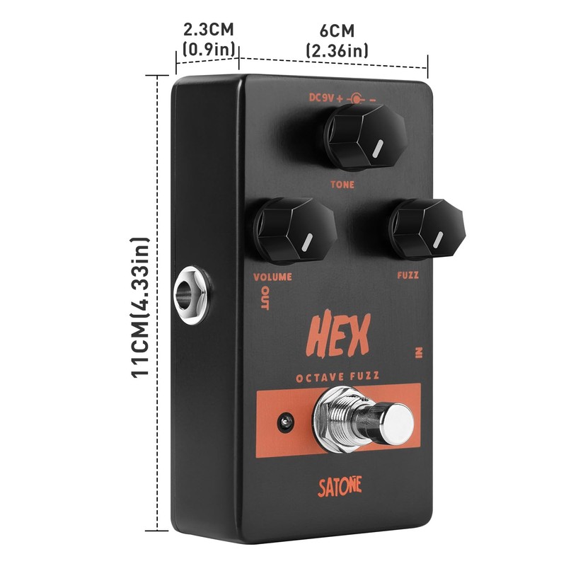 Satone S804 Hex Octave Fuzz Electric Guitar Effect Pedal -