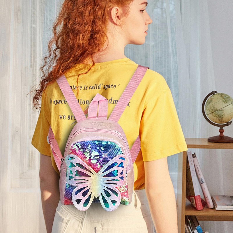 Energather Cute Mini Backpacks, PU Leather Tiny Backpack Small Backpack