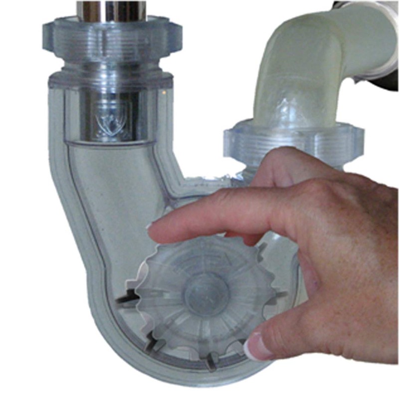 Permaflow Never Clog Transparent Abs 1-1/2" P-Trap (Includes 1-1/2" To