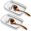ABRUTY Spoon Rest for Stove Top, Ceramic Spoon Holder for