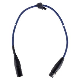 Pronomic Stage DMX3-0.5 DMX Cable 0.5 Meter (For Wiring Light Effects, Gold Contacts, Jacket Colour: Blue, XLR Male to XLR Female)