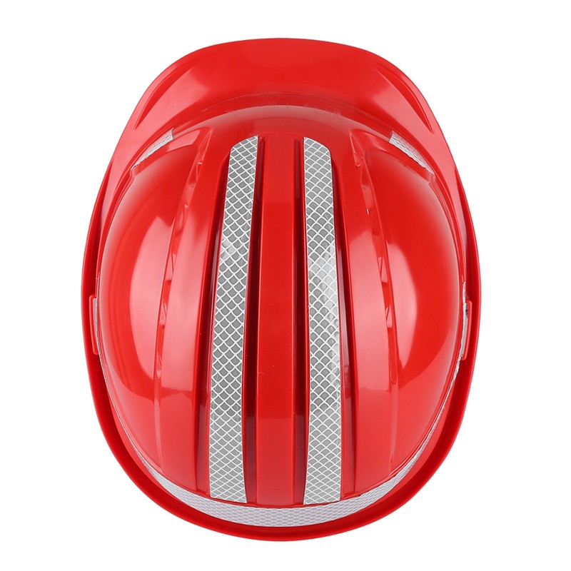Construction Site Protective Cap Ventilate ABS Hard Hat Reflective Stripe
