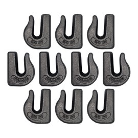 10 Pack Heavy Duty 3/8" Weld On Grab Hook, Grade 70 Clevis Chain Hook for Trailer, Truck, Rigging, Flatbed, Tractors, Loader, Bucket, Tie Down (10)