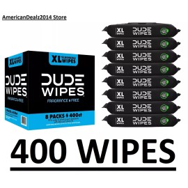 DUDE Wipes, Flushable Wipes, Extra Large and Fragrance-Free Wipes (400 ct.)