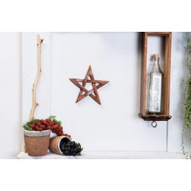 Windalf Pentagram Wall Decoration Druida 17 cm Handmade Wood