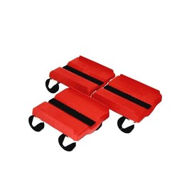 Push Industries Poly Pro Heavy Duty Snowmobile Dollys 1500 lbs with 2.5” Nylon Swivel Casters (Red)
