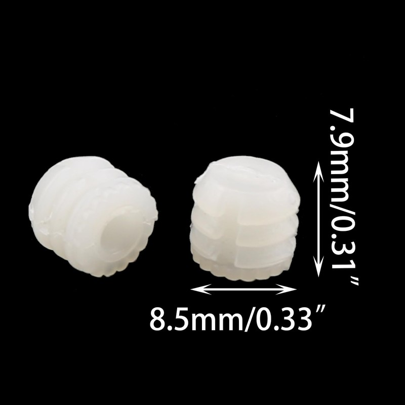 DGZZI 20PCS 4x8.8mm Plastic Nut Furniture Fitting Inserts Hinge Cores