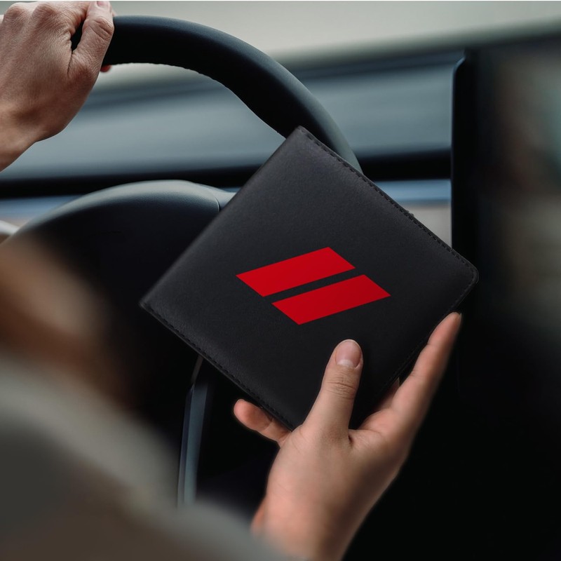 Leather Car Registration and Insurance Cards Holder Compatible with Dodge