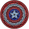Captain A Superhero Shield 1 Inch Tall Metal Enamel Pin