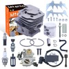 Mtanlo 47mm Cylinder Piston Kit Carburetor Kit Fit for Stihl