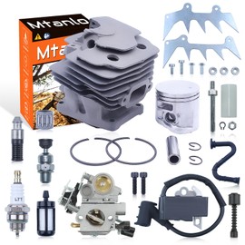 Mtanlo 47mm Cylinder Piston Kit Carburetor Kit Fit for Stihl MS362 MS362C Chainsaw Replace Part 11400201200