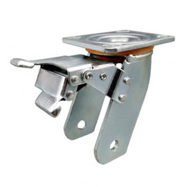 6 Inch Caster Bracket Heavy Duty Strong Load Bearing Rotatable Swivel Caster Wheel Support with Brake
