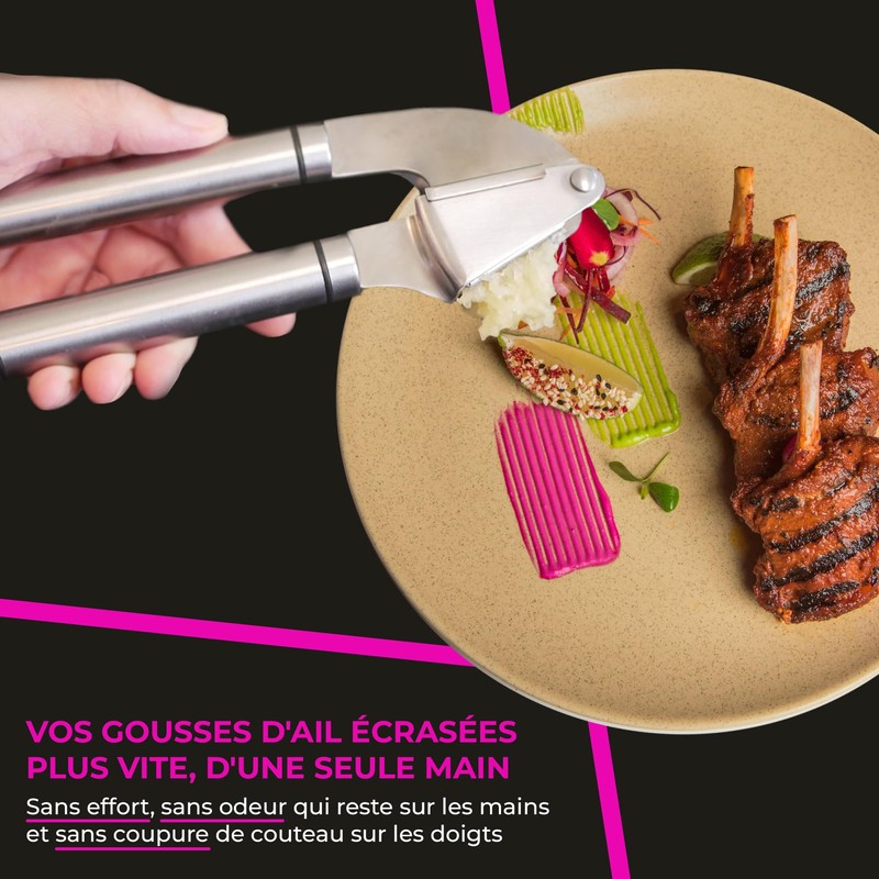 Stainless Steel Manual Garlic Press - The perfect professional gadget