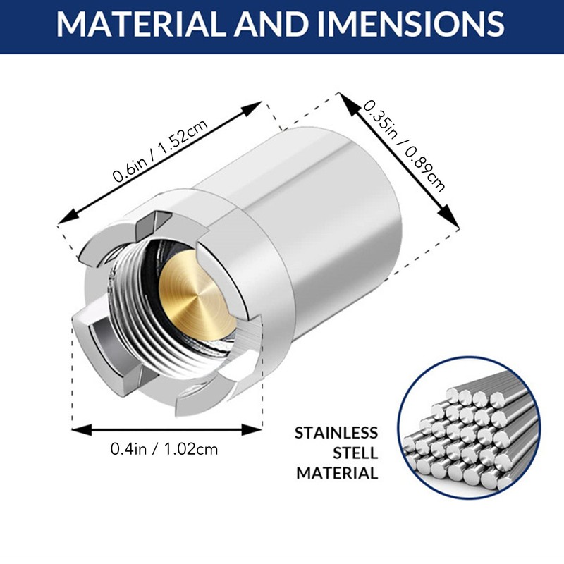 12Pcs Threaded Magnetic Adapter Brass Core Alloy Steel Shell Strong