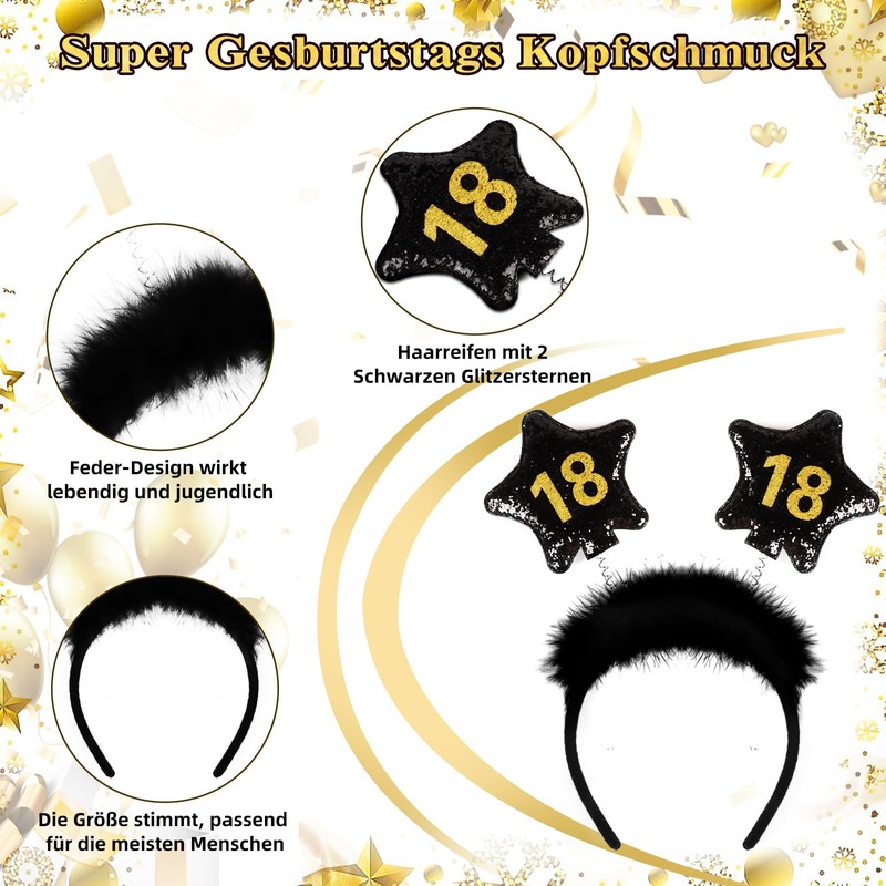 TUZELIYA 50th Birthday Women Men - 50th Birthday Headpiece with