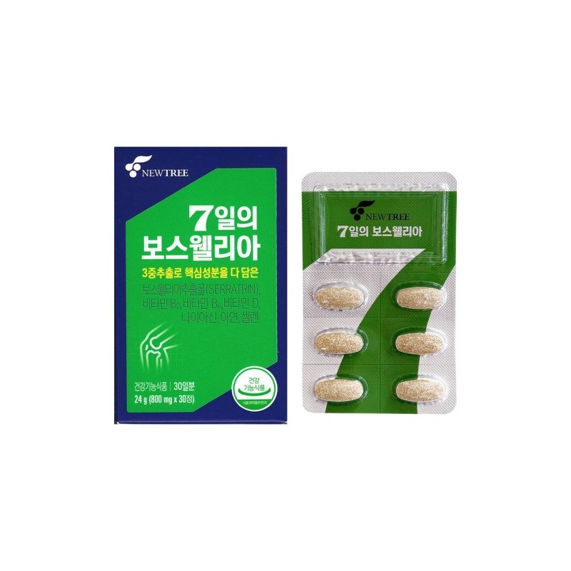 뉴트리 7일의 보스웰리아 800mg x 30정 1개 / 써클 Nutri