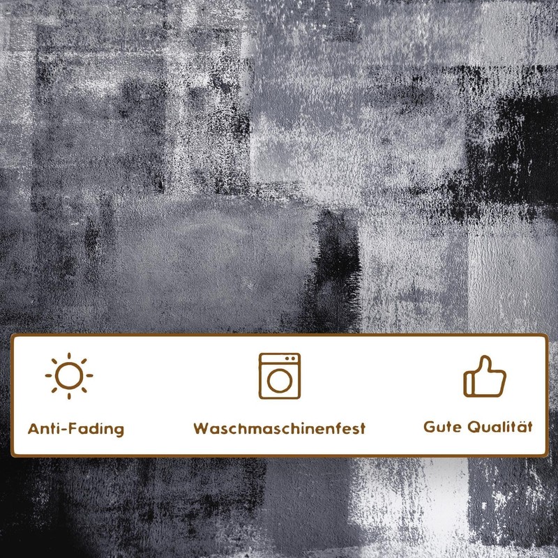 Modern Tablecloth 140 x 240 cm Black Art Painting Tablecloth