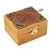 Hand Cranked Music Box Mini Portable Gemini Pattern Retro Style