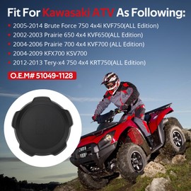 JAVIK Gas Cap Fuel Tank Cap For Kawasaki Brute Force 750 4x4i KVF750 Prairie 650 4x4 KVF650 Prairie 700 4x4 KVF700 KFX700 KSV700 Tery-x4 750 4x4 KRT750 2002-2014 O.E.M# 51049-1128