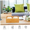 OFFSCH 1Pc Wooden Tea Storage Box with Compartments Creative Organizer