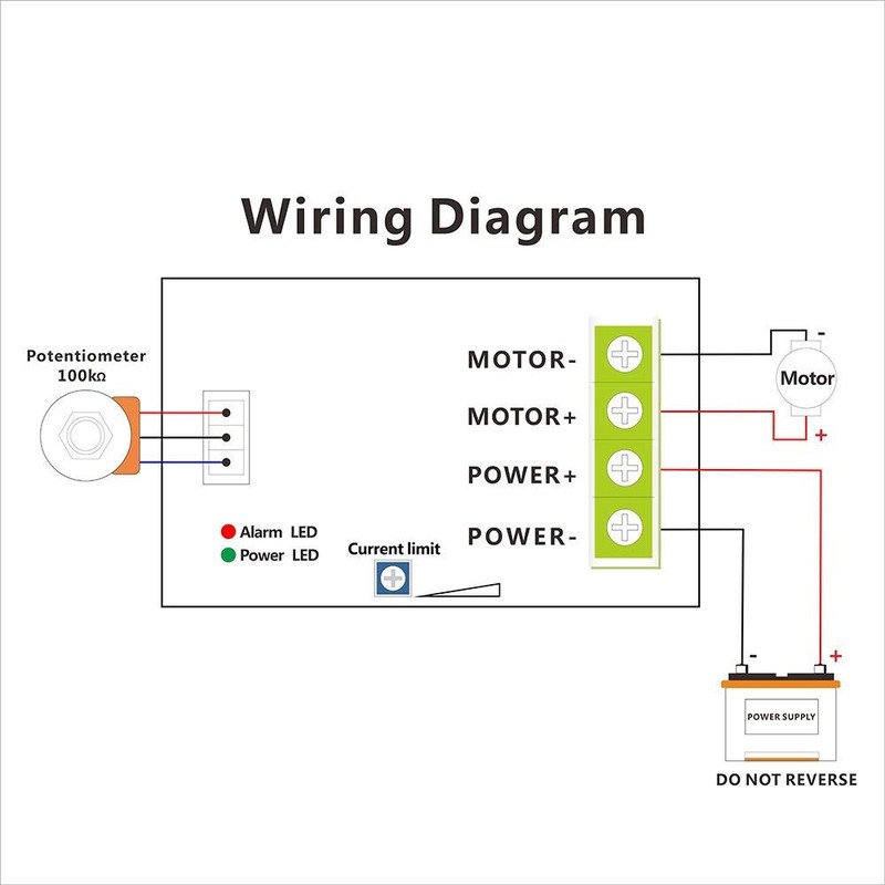 WINGONEER 12V 24V 36V 10A DC Motor Speed Controller PWM