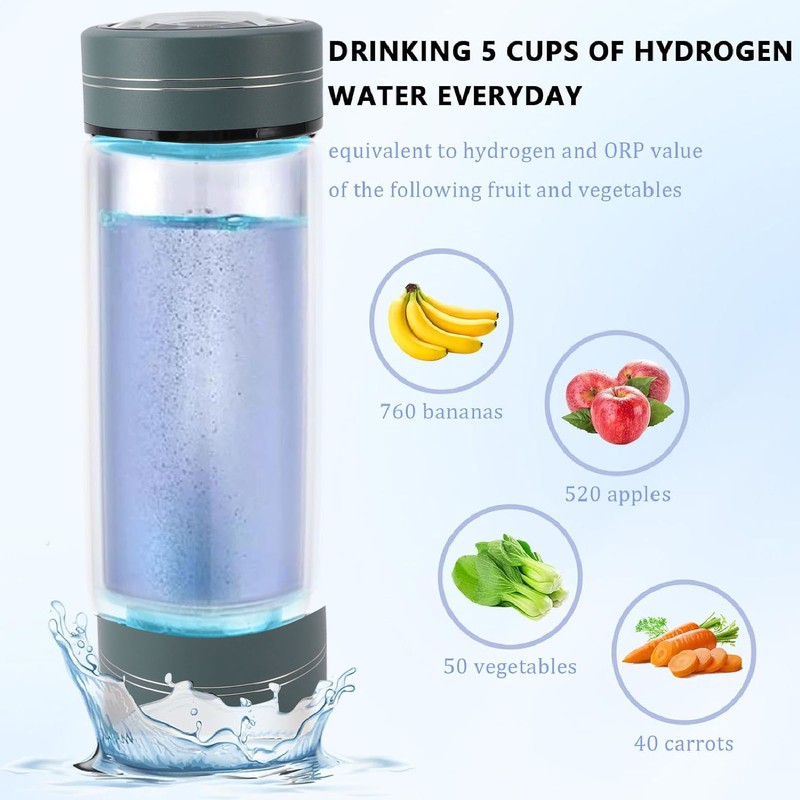 Hydrogen Rich Water Bottle Multipurpose SPE PEM Technology 1300‑1600ppb Hydrogen