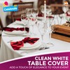 3pk White Round Table Cloth Disposable | 140cm Party Round