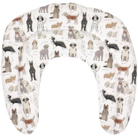 Cherry Stone Neck Pillow with Chambers Organic Fabric Love Dogs - Cherry Stone Pillow - Neck Pillow - Heat Cushion for Neck