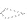 Teardrop Clear Glass Bevel 5 inches Long- Pack of 5