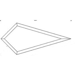 Teardrop Clear Glass Bevel 5 inches Long- Pack of 5 BVT04