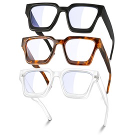 YDAOWKN Oversized Blue Light Blocking Glasses for Woman Rectangle Frame Fashion Chic Preppy Anti Eyestrain