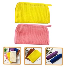 2 Piezas Esponja de Baño Exfoliante de Nylon, Color Aleatorio, Red Limpiadora para Cuerpo y Espalda, Suaviza la Piel Uso en Casa