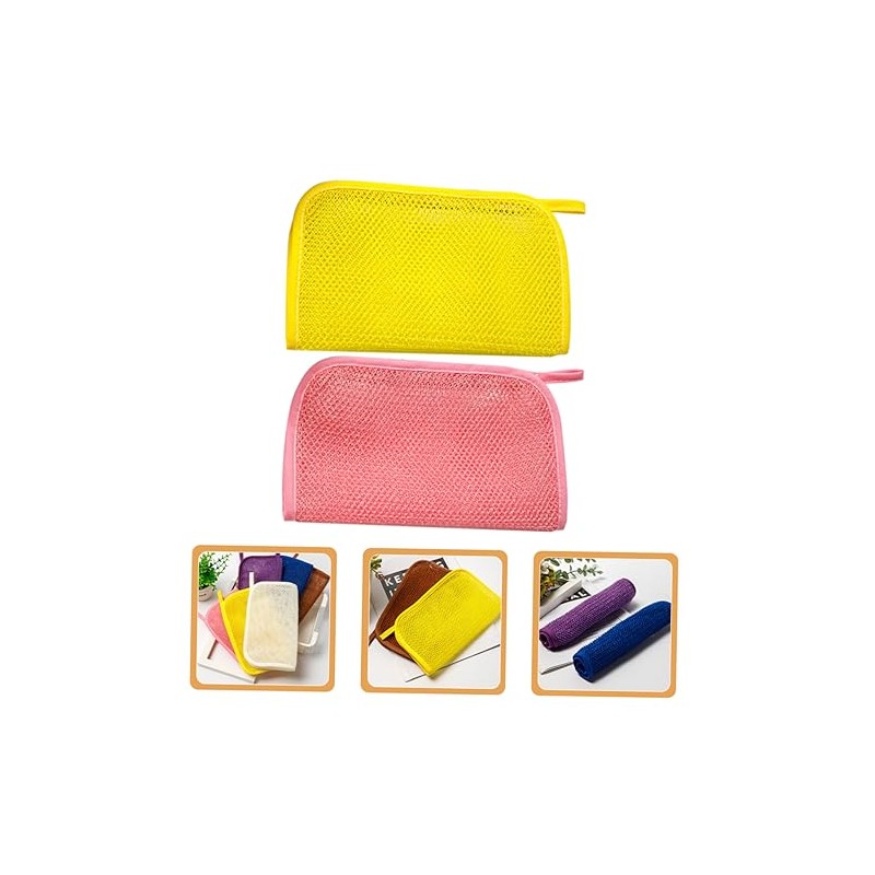 2 Piezas Esponja de Baño Exfoliante de Nylon, Color Aleatorio,